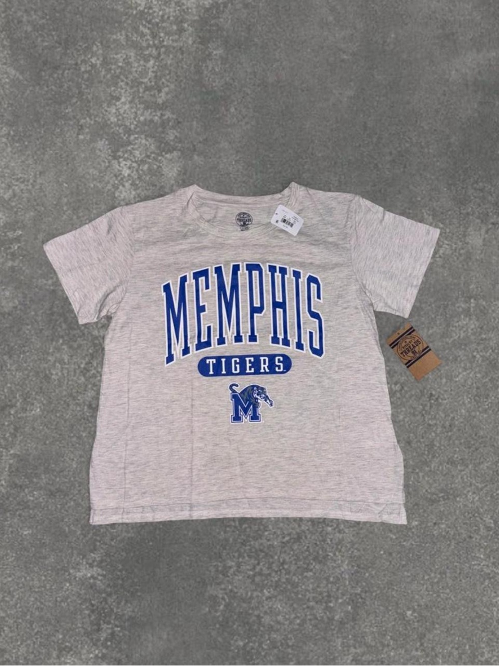 Rivalry Threads Light Gray Memphis Tigers Short Sleeve Tee in a Size Large